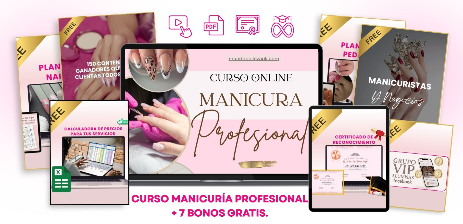 Curso de Manicuría Profesional + Bonos